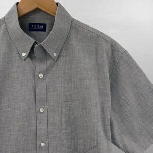 Solid Cotton Grey Short Sleeve Shirt